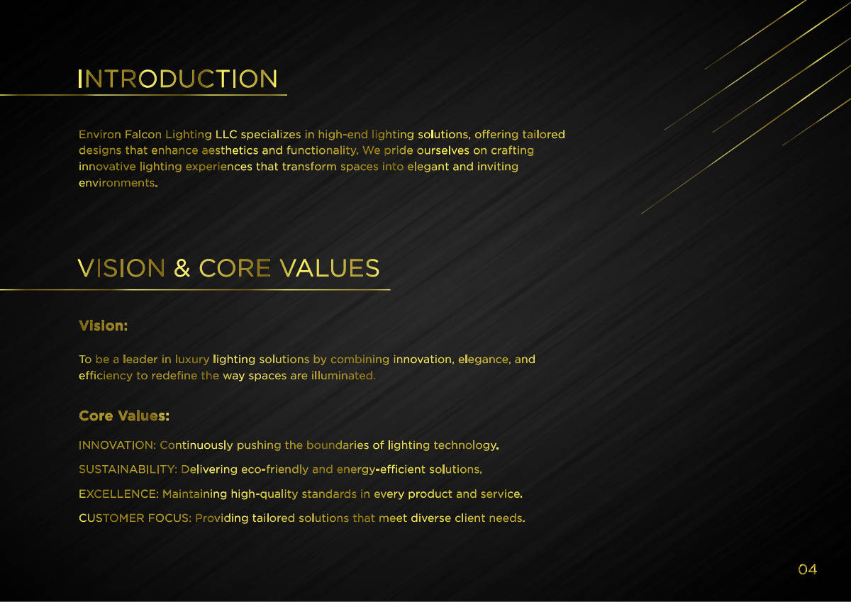 ENVIRON FALCON LIGHTING · Brand guideline page 4