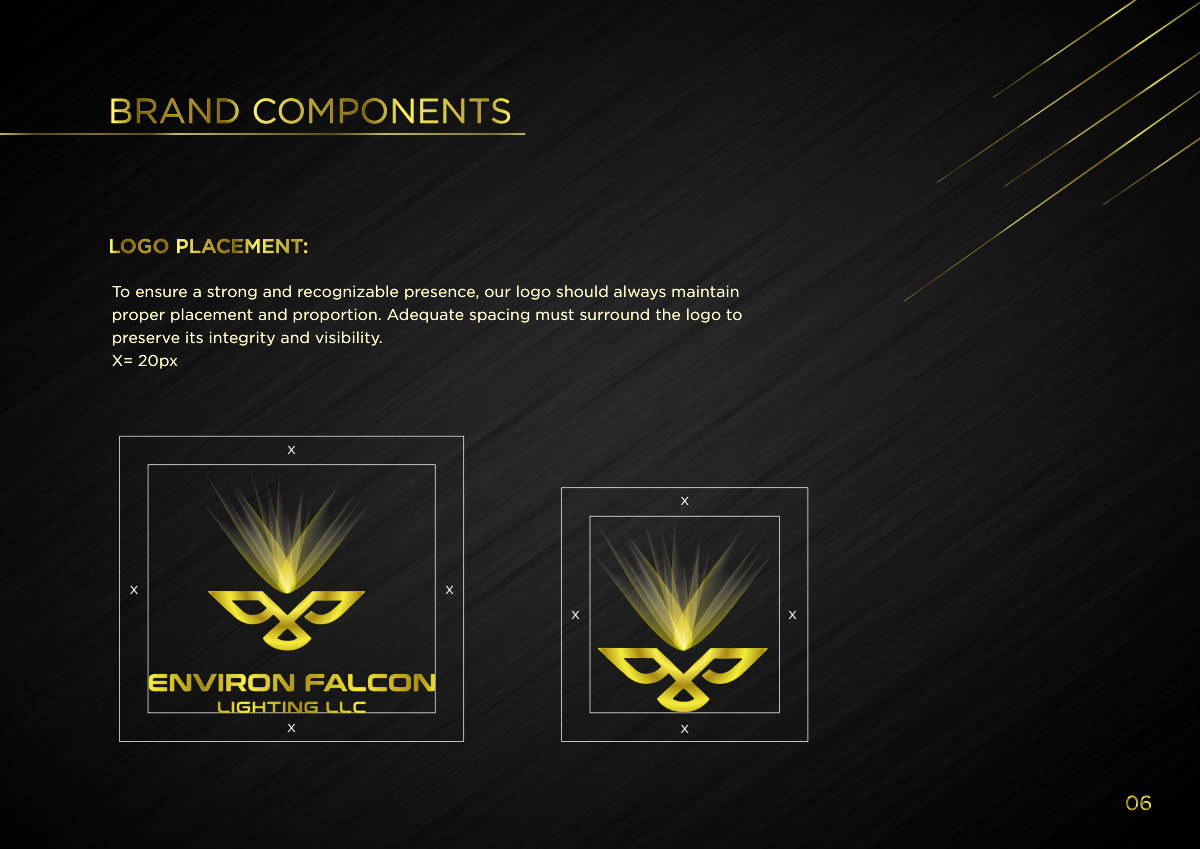 ENVIRON FALCON LIGHTING · Brand guideline page 6
