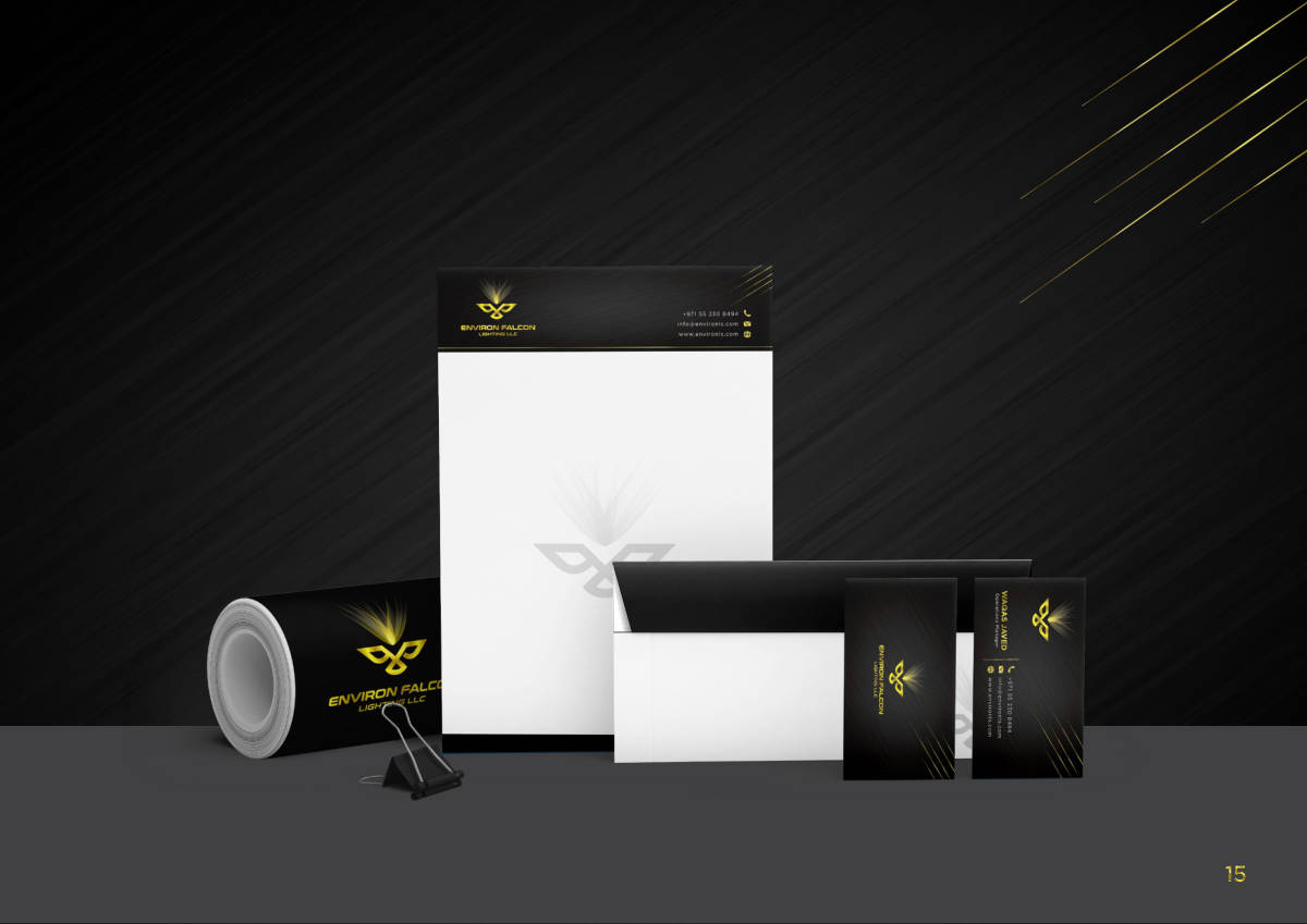 ENVIRON FALCON LIGHTING · Brand guideline page 15