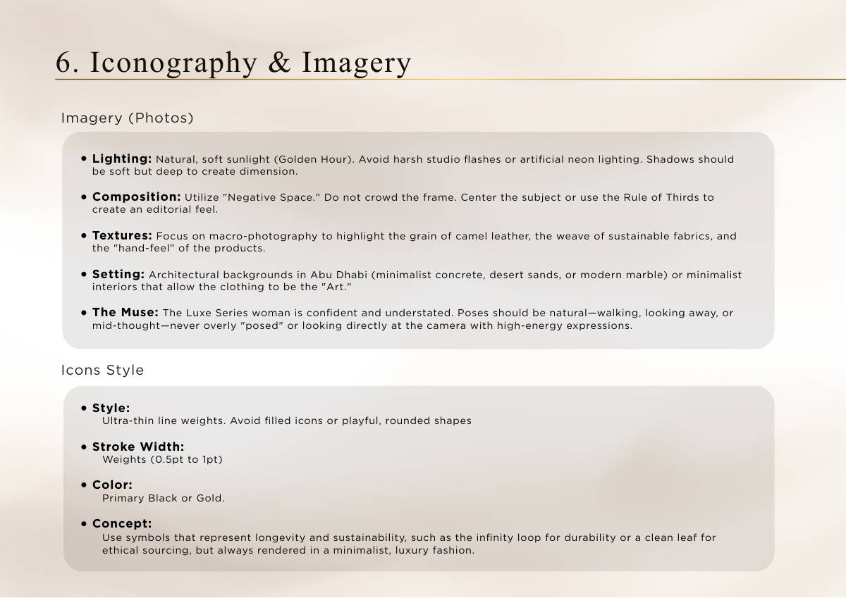 LUXE SERIES · Brand guideline page 9