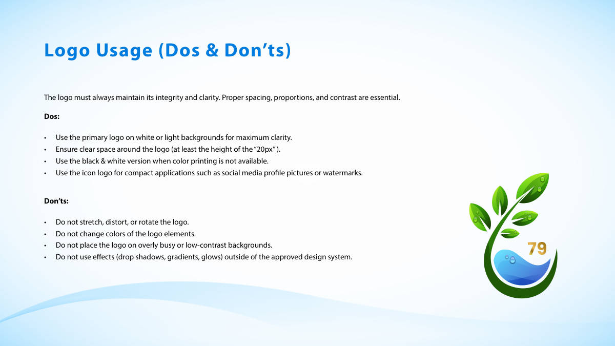 OXYGEN WATER TREATMENT · Brand guideline page 7