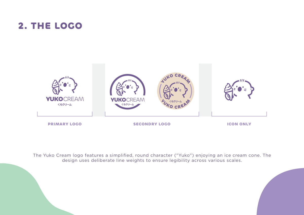 YUKO CREAM · Brand guideline page 3