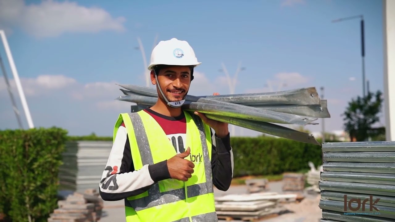 Frame from the LARK renovation film, construction site footage
